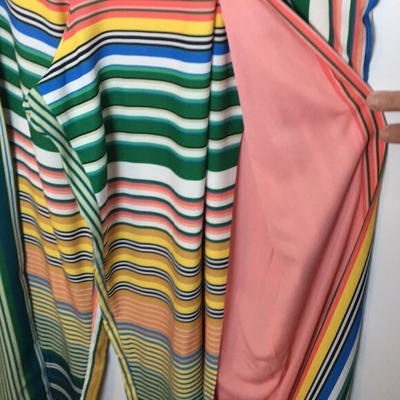 Maree Pour Toi Striped Pink and Green Slit Pants Sz 22 - Picture 8 of 16